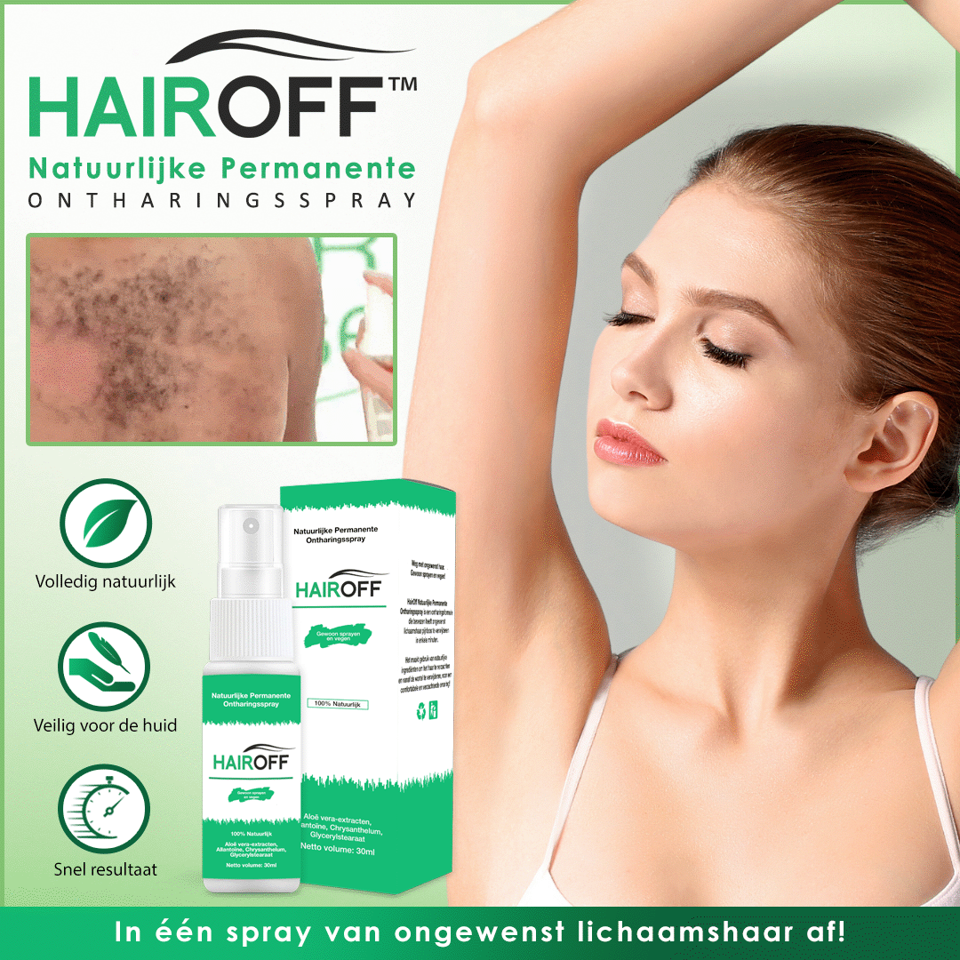 HairOff™ Natural Spray épilatoire permanent