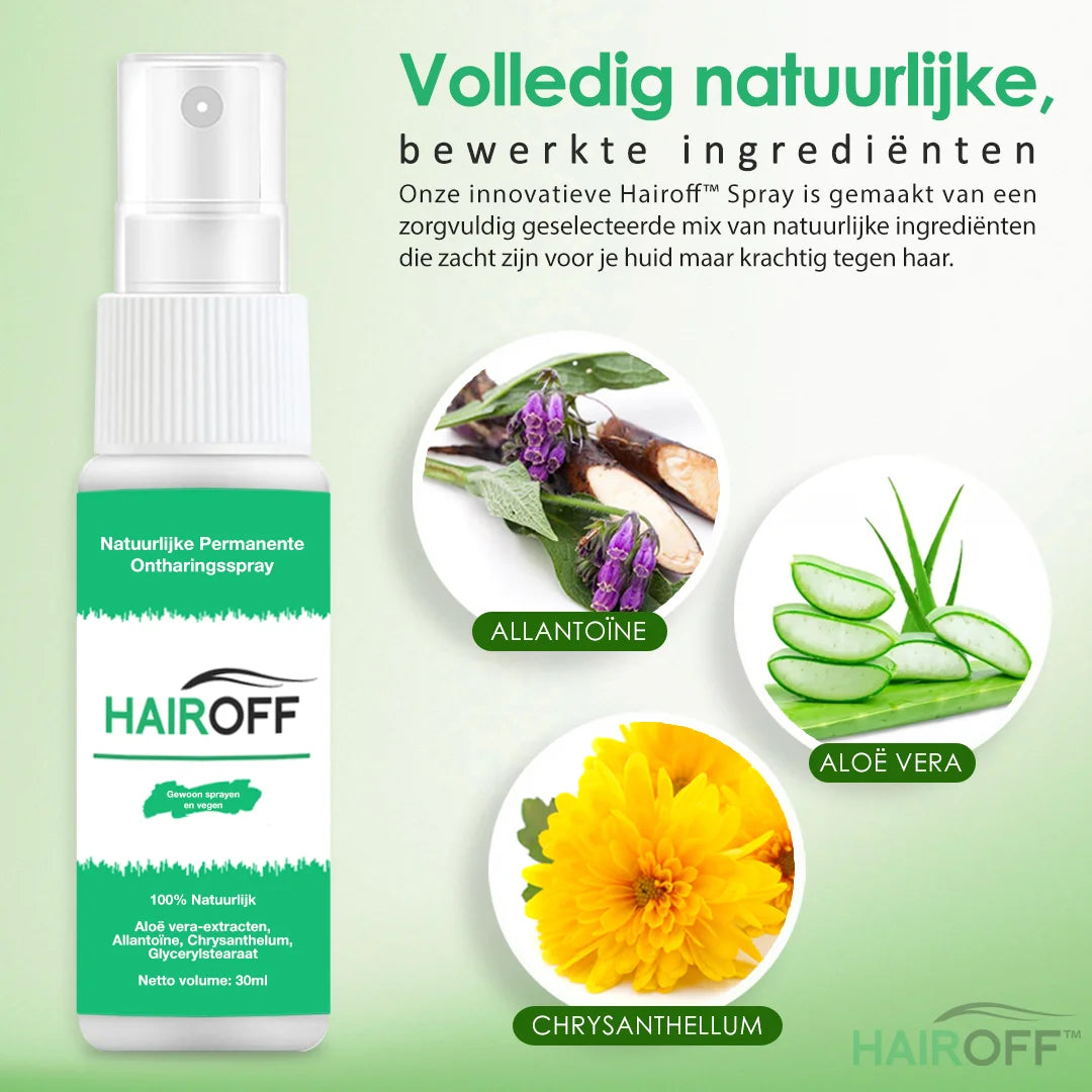 HairOff™ Natural Spray épilatoire permanent